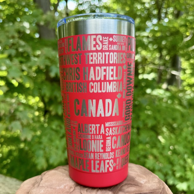 The 'Canada' 20 oz Stainless Steel Tumbler Mug