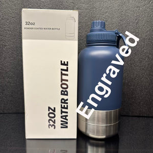 Pet 32oz Water Bottle with two integrated feeder/water bowls.