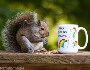I’m a Fucking Unicorn Ceramic Mug. With Squirrel