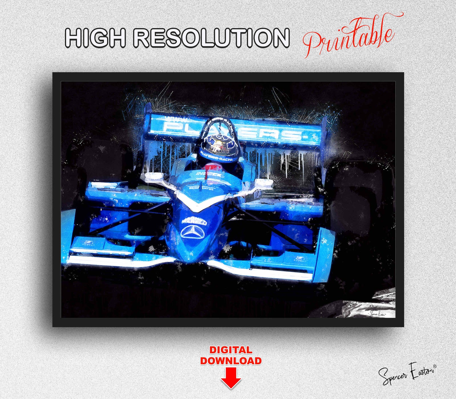 Greg Moore Forsythe Racing Watercolor Digital Download