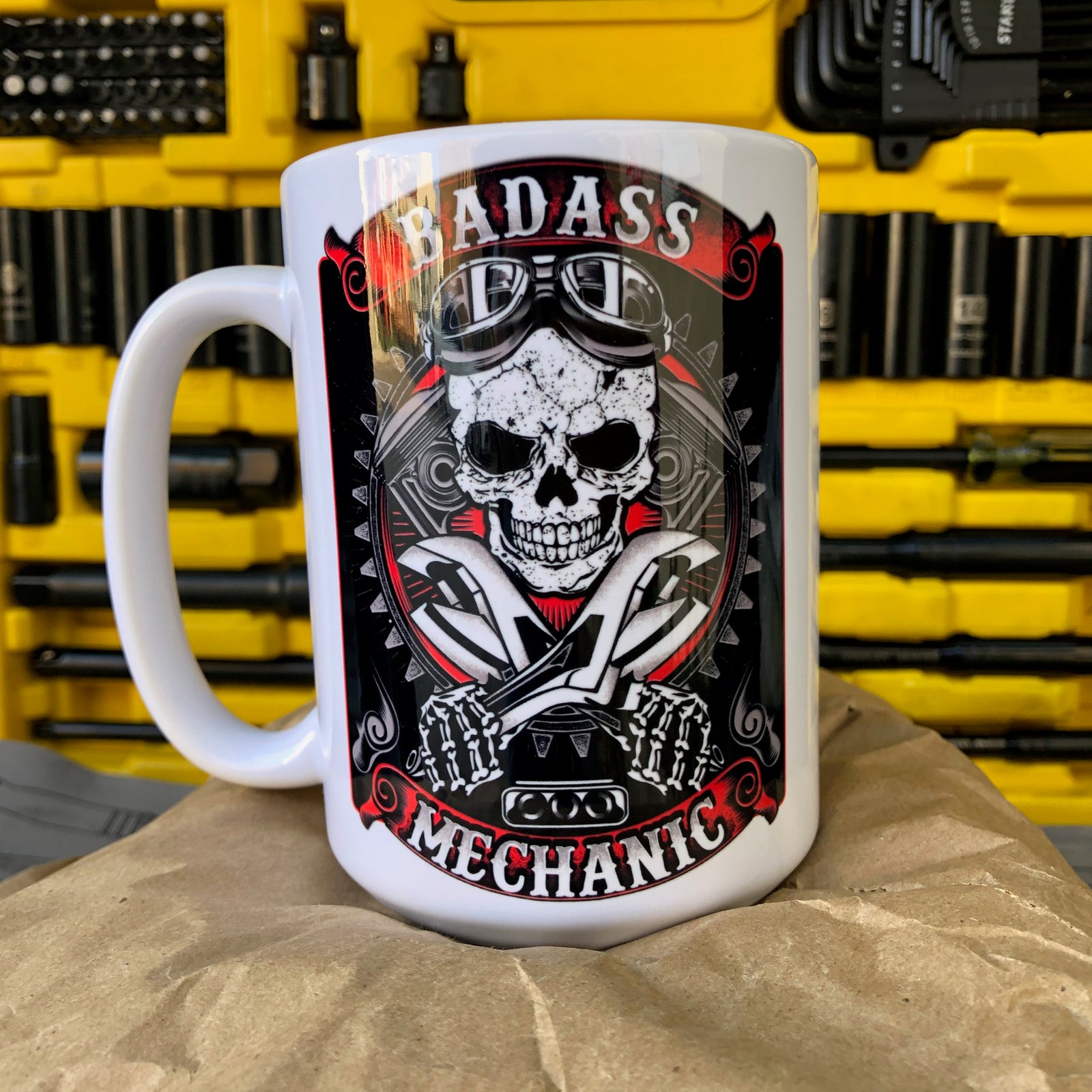 Badass Mechanic Coffee Mug.  