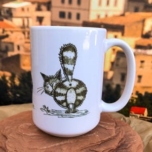 The Cats Ass Ceramic Mug. Right