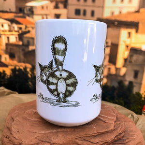 The Cats Ass Ceramic Mug.  Front