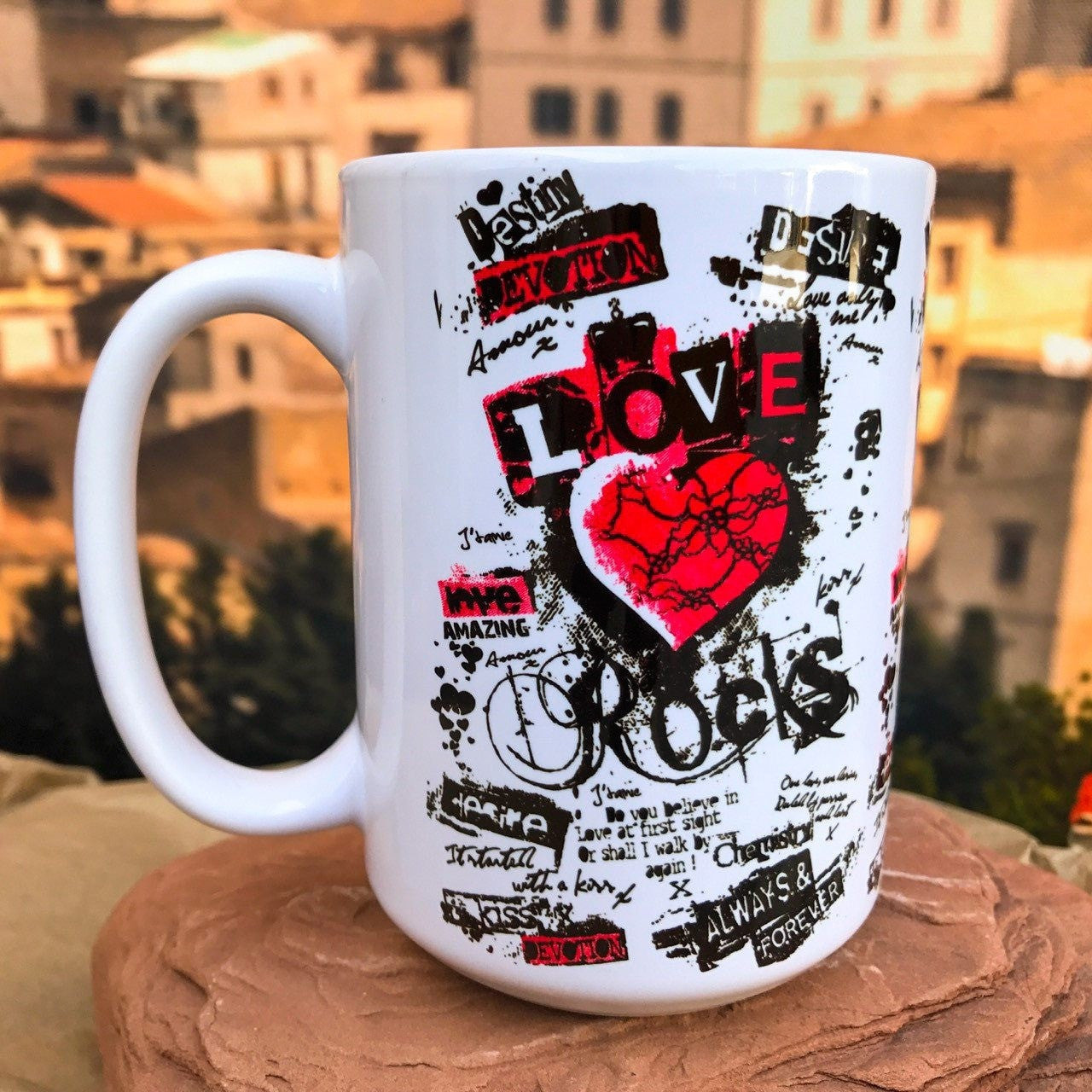 Love Rocks Ceramic Mug. Right