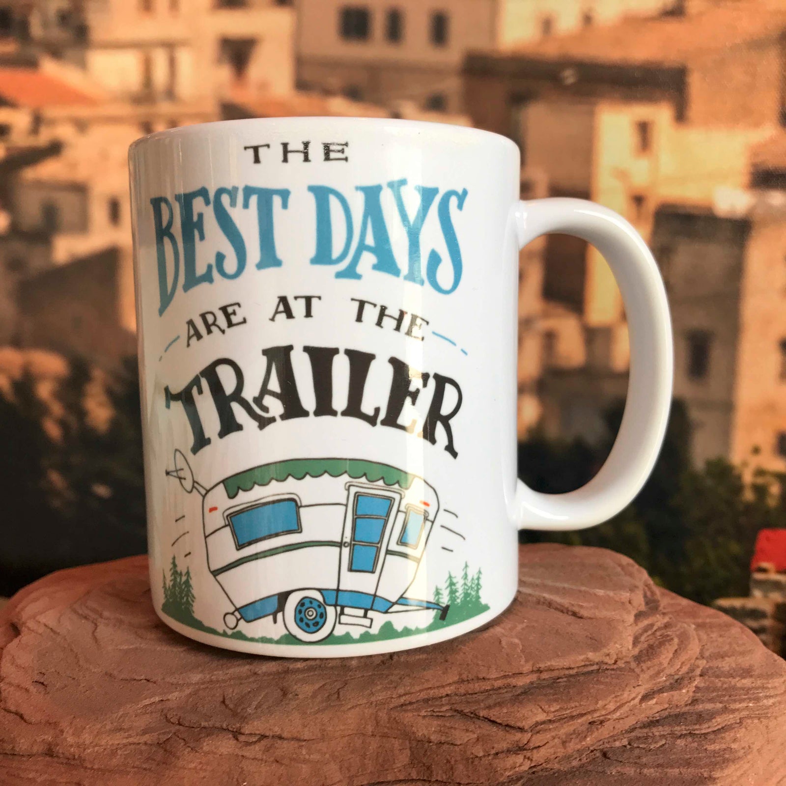 The Best Days are at the Trailer Coffee Mug Left